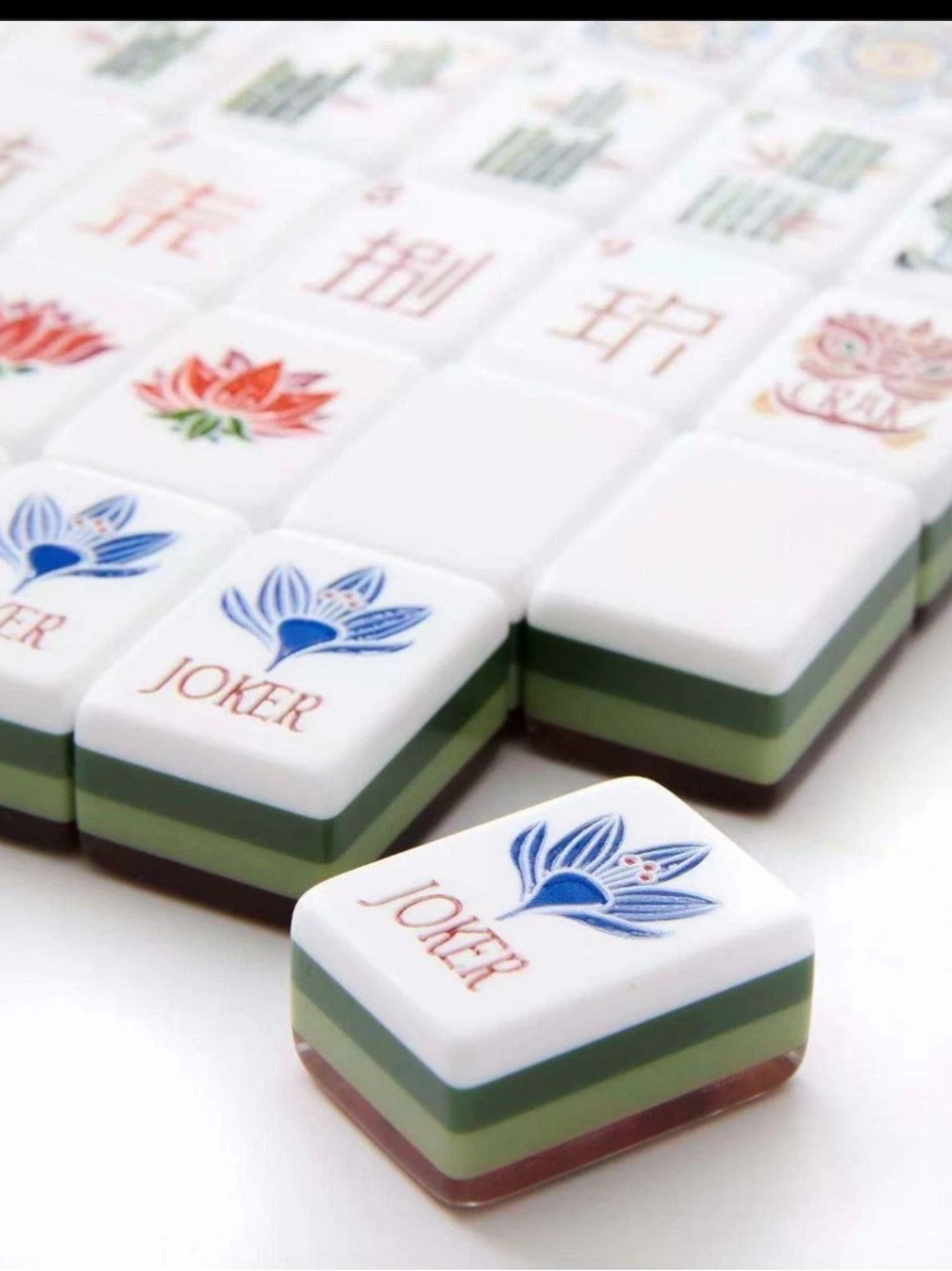 NIB Brand New Wood Grain Mahjong Set 160 Engraved 4 Layer Acrylic luxury Tile - Picture 7 of 14